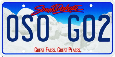 SD license plate 0SOG02