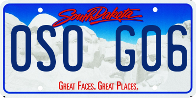 SD license plate 0SOG06