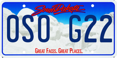 SD license plate 0SOG22