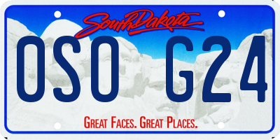SD license plate 0SOG24