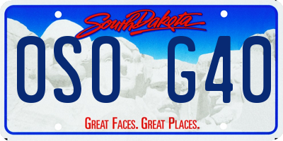 SD license plate 0SOG40
