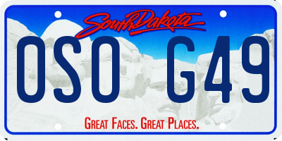 SD license plate 0SOG49