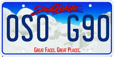 SD license plate 0SOG90