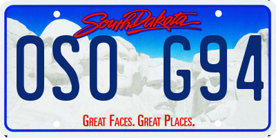 SD license plate 0SOG94
