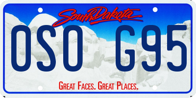 SD license plate 0SOG95