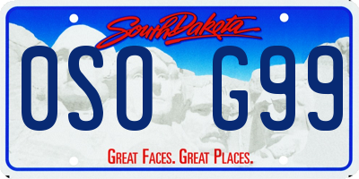 SD license plate 0SOG99