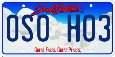 SD license plate 0SOH03
