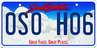 SD license plate 0SOH06