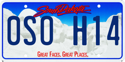 SD license plate 0SOH14