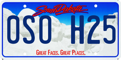 SD license plate 0SOH25