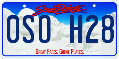 SD license plate 0SOH28