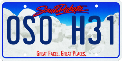 SD license plate 0SOH31