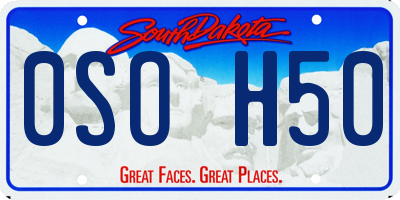 SD license plate 0SOH50