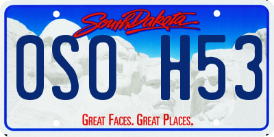 SD license plate 0SOH53