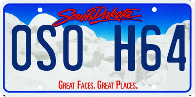 SD license plate 0SOH64