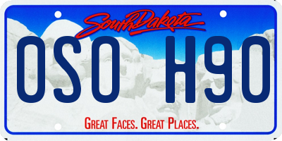 SD license plate 0SOH90
