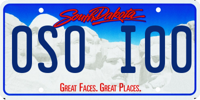 SD license plate 0SOI00