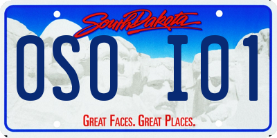 SD license plate 0SOI01