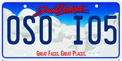 SD license plate 0SOI05