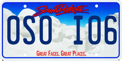 SD license plate 0SOI06