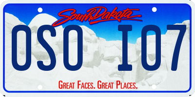 SD license plate 0SOI07