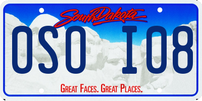 SD license plate 0SOI08