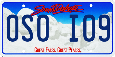 SD license plate 0SOI09