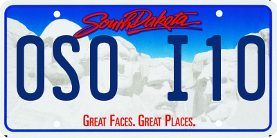 SD license plate 0SOI10