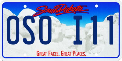 SD license plate 0SOI11