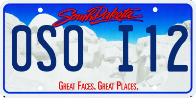 SD license plate 0SOI12