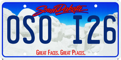 SD license plate 0SOI26