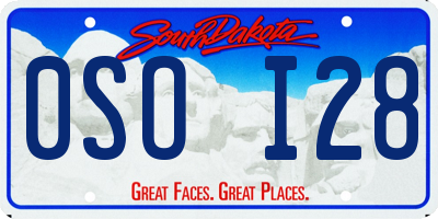 SD license plate 0SOI28