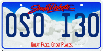 SD license plate 0SOI30