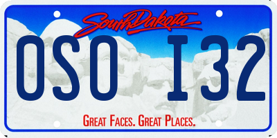 SD license plate 0SOI32