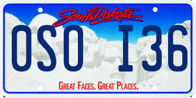 SD license plate 0SOI36