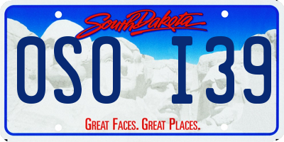 SD license plate 0SOI39