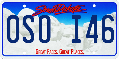 SD license plate 0SOI46