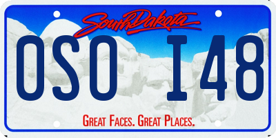 SD license plate 0SOI48