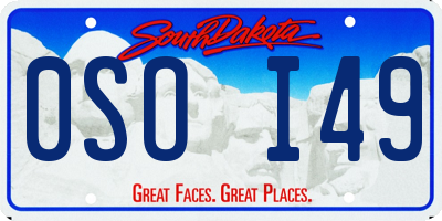 SD license plate 0SOI49