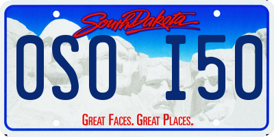 SD license plate 0SOI50