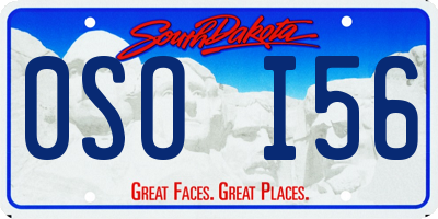 SD license plate 0SOI56