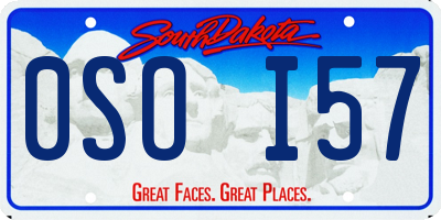 SD license plate 0SOI57