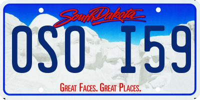 SD license plate 0SOI59