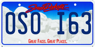 SD license plate 0SOI63