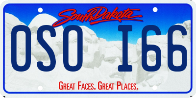 SD license plate 0SOI66
