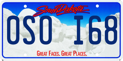 SD license plate 0SOI68
