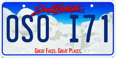 SD license plate 0SOI71