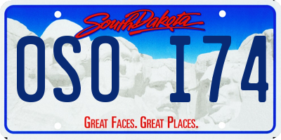 SD license plate 0SOI74