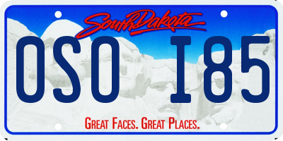 SD license plate 0SOI85