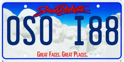 SD license plate 0SOI88